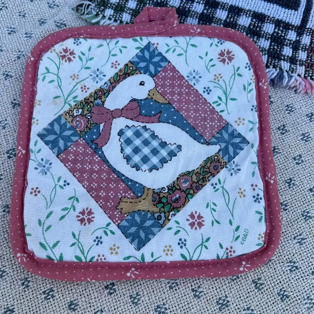 Country Kitchen Cow Duck Woven Table Cloth Place Matts Pot Holder Granny Core